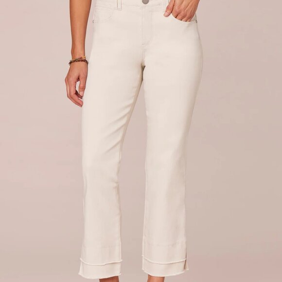 Democracy "Ab"solution Mid-Rise Double Layer Fray Hem Kick Flare Jeans. Sz: 16 - Picture 1 of 13